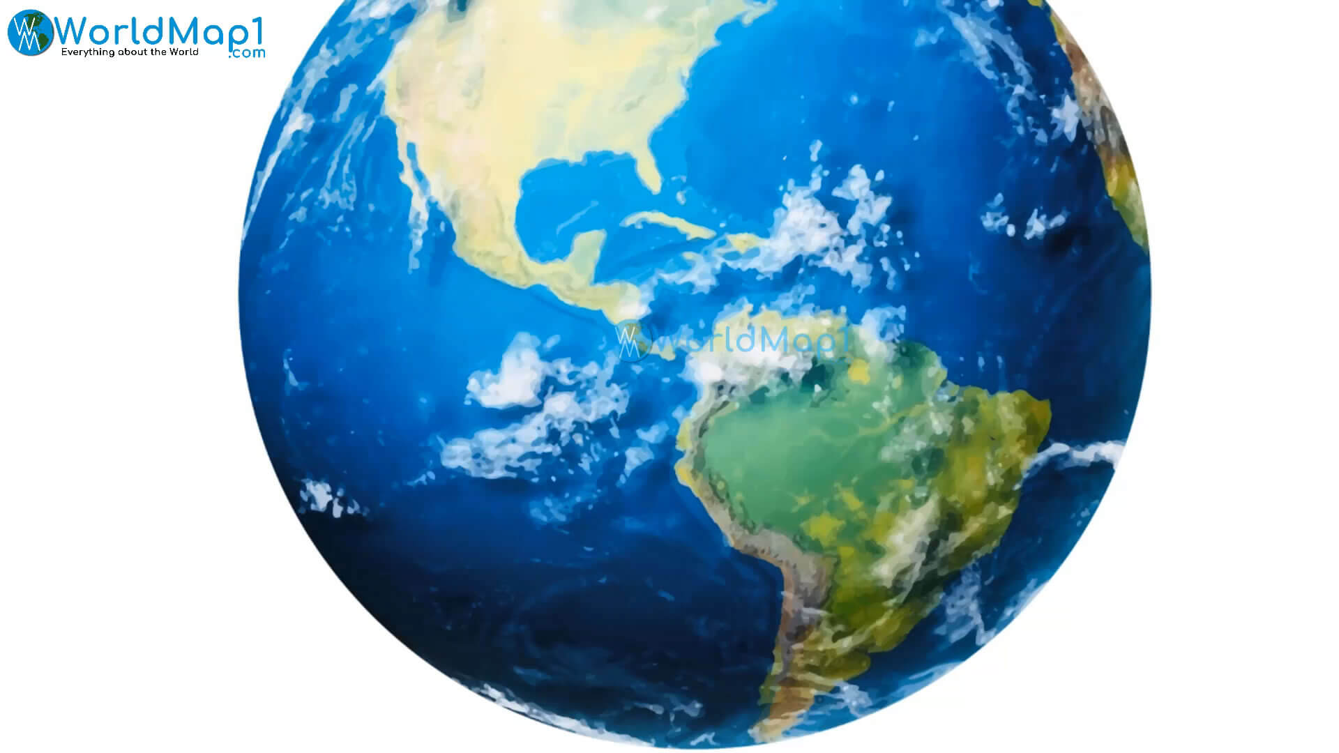 Carte de la Terre Amérique du Sud